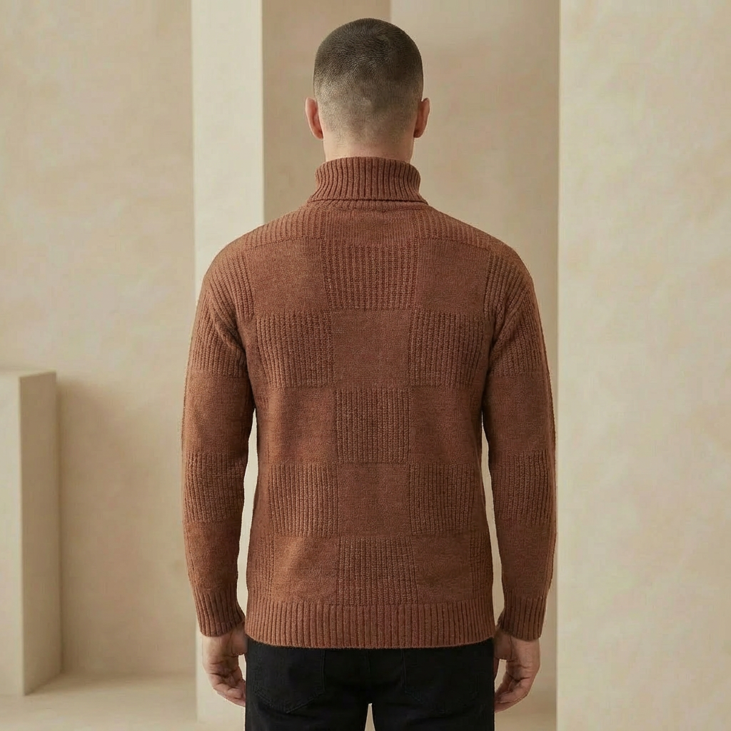 Men’s Turtleneck Jumper – Fitted Style for Cold Weather