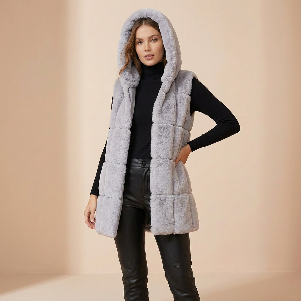 Women’s Hooded Long Vest – Lightweight & Warm Layering Essential