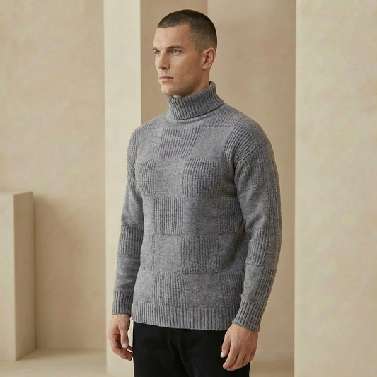 Men’s Turtleneck Jumper – Fitted Style for Cold Weather