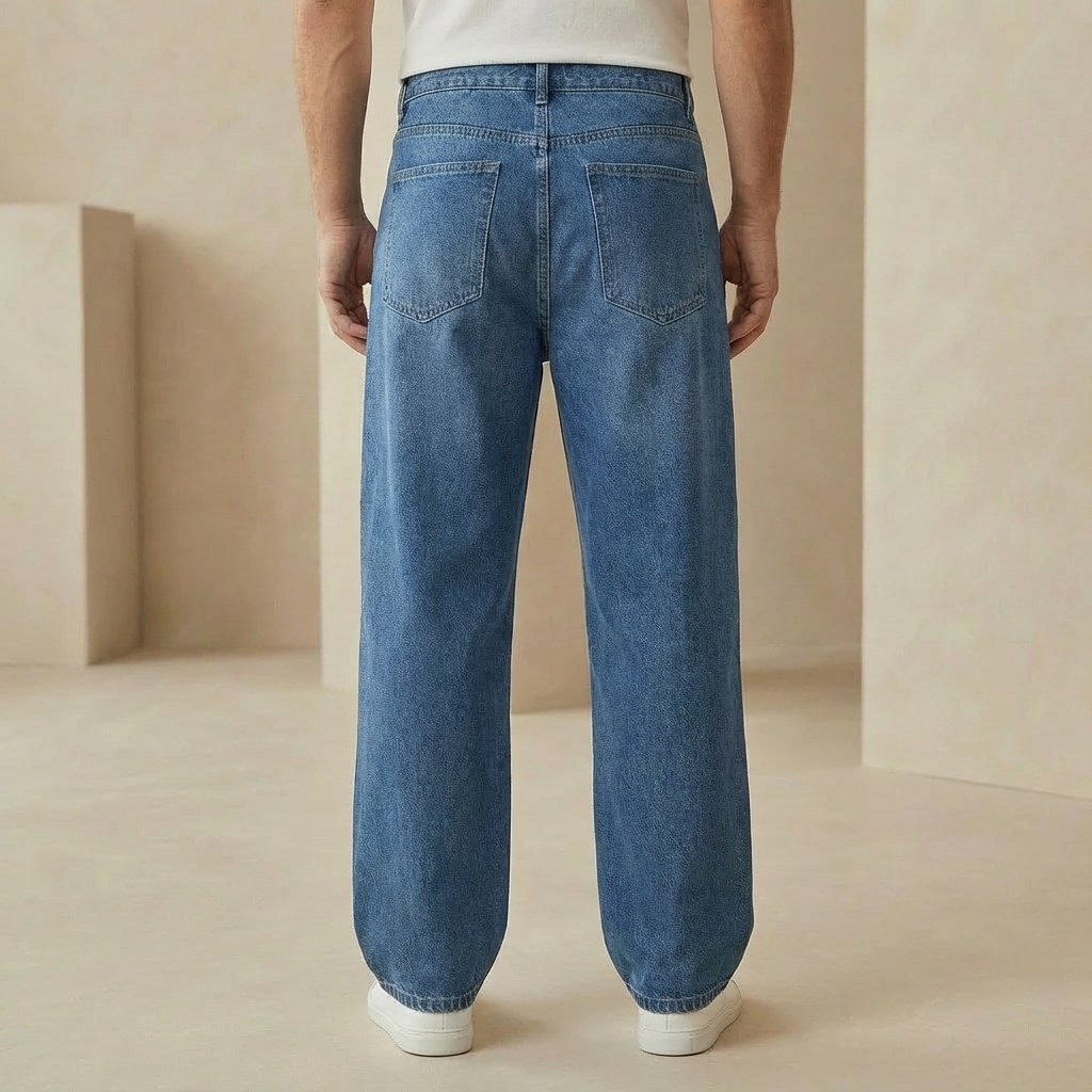 Men’s Straight Leg Denim Jeans – Comfortable & Versatile Fit