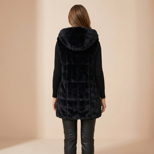 Women’s Hooded Long Vest – Lightweight & Warm Layering Essential