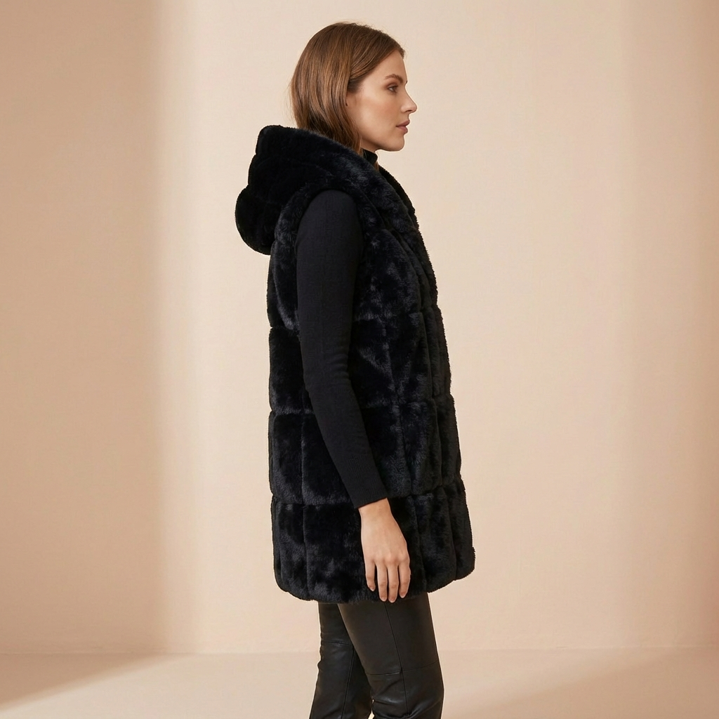 Women’s Hooded Long Vest – Lightweight & Warm Layering Essential